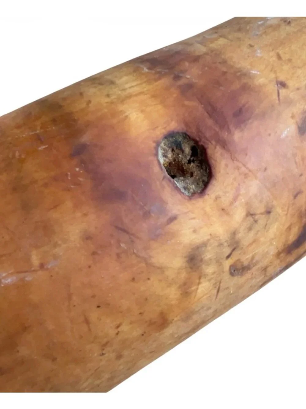 Antique Hardwood Rolling Pin Raised U 30